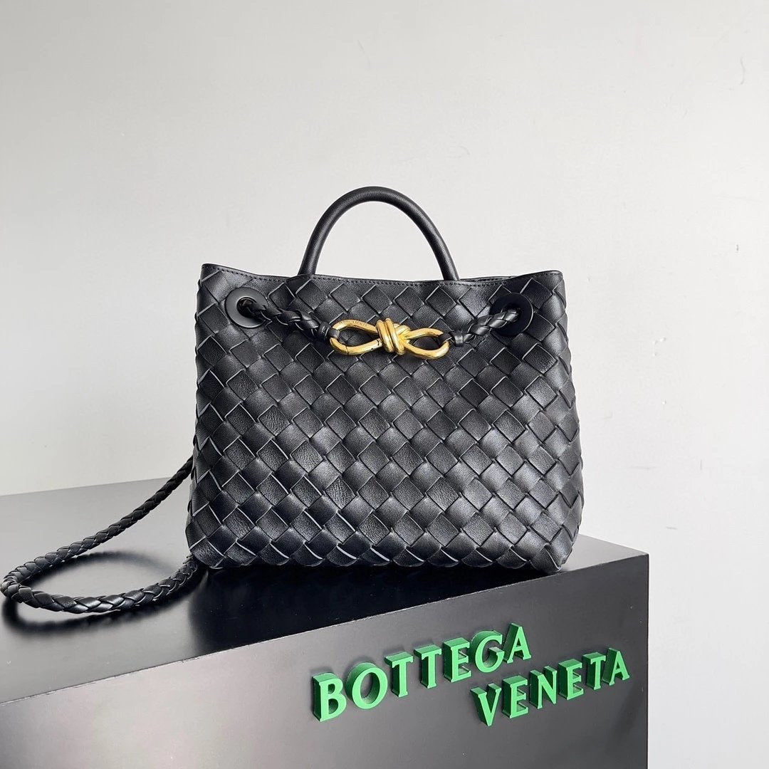 Bottega Veneta Women's Bag Top version 【Level Surrogate Shopping】Home New andiamo Handbag Woven Bag Horoscope Buckle Briefcase Large45cm Shopping Bag Tote Bag tote Bag Handbag Shoulder Crossbody Bag24New Women's Bag New Color Idle Style Square Pocket Bag