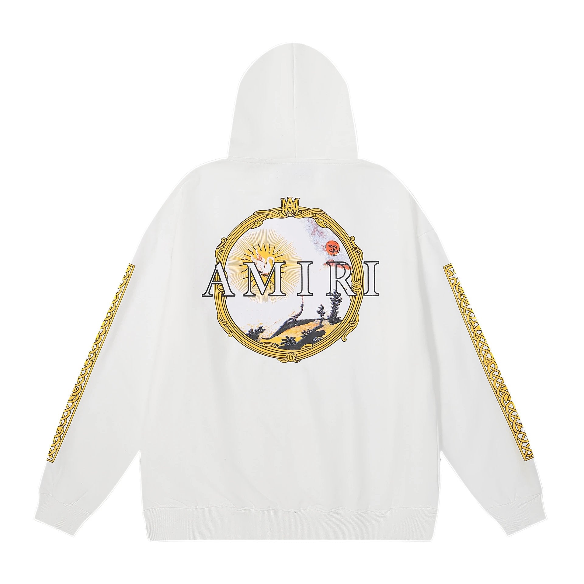 Amiri Hoodie 2024Autumn and Winter New SUNFLOWER Letters Printed Hoodie Same Style for Men and Women