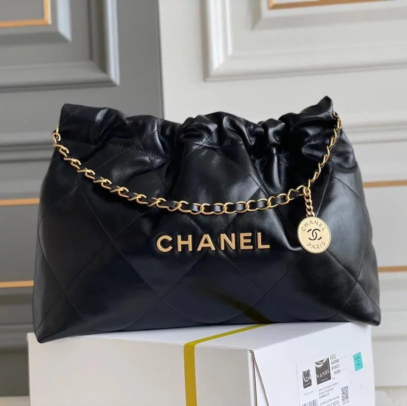 Chanel Women's Bag Top version 【**Surrogate Shopping Edition】Small24C New Horizontal Version22bag Garbage Bag Genuine Goods Original Leather22Handbag Garbage Pack Storage Bag Underarm Bag