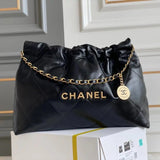 Chanel Women's Bag Top version 【**Surrogate Shopping Edition】Small24C New Horizontal Version22bag Garbage Bag Genuine Goods Original Leather22Handbag Garbage Pack Storage Bag Underarm Bag