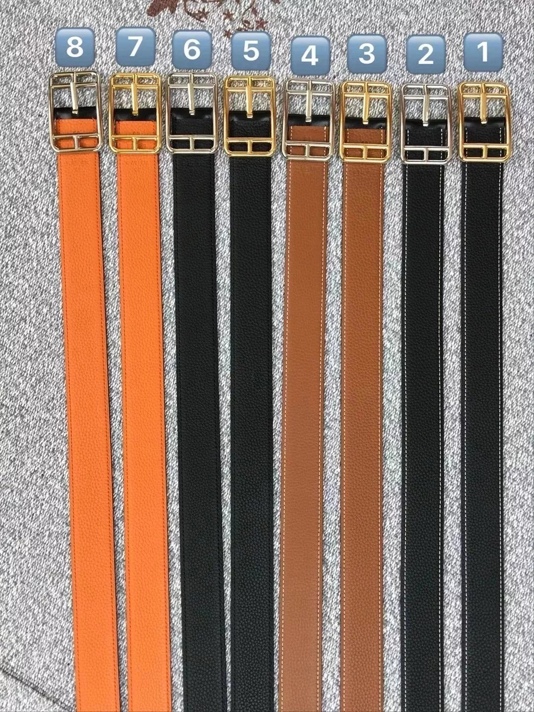 Hermes Belt Top version High Quality3.2cm Leather Belt Men's and Women's Leather Business Casual Pin Buckle Versatile Belt