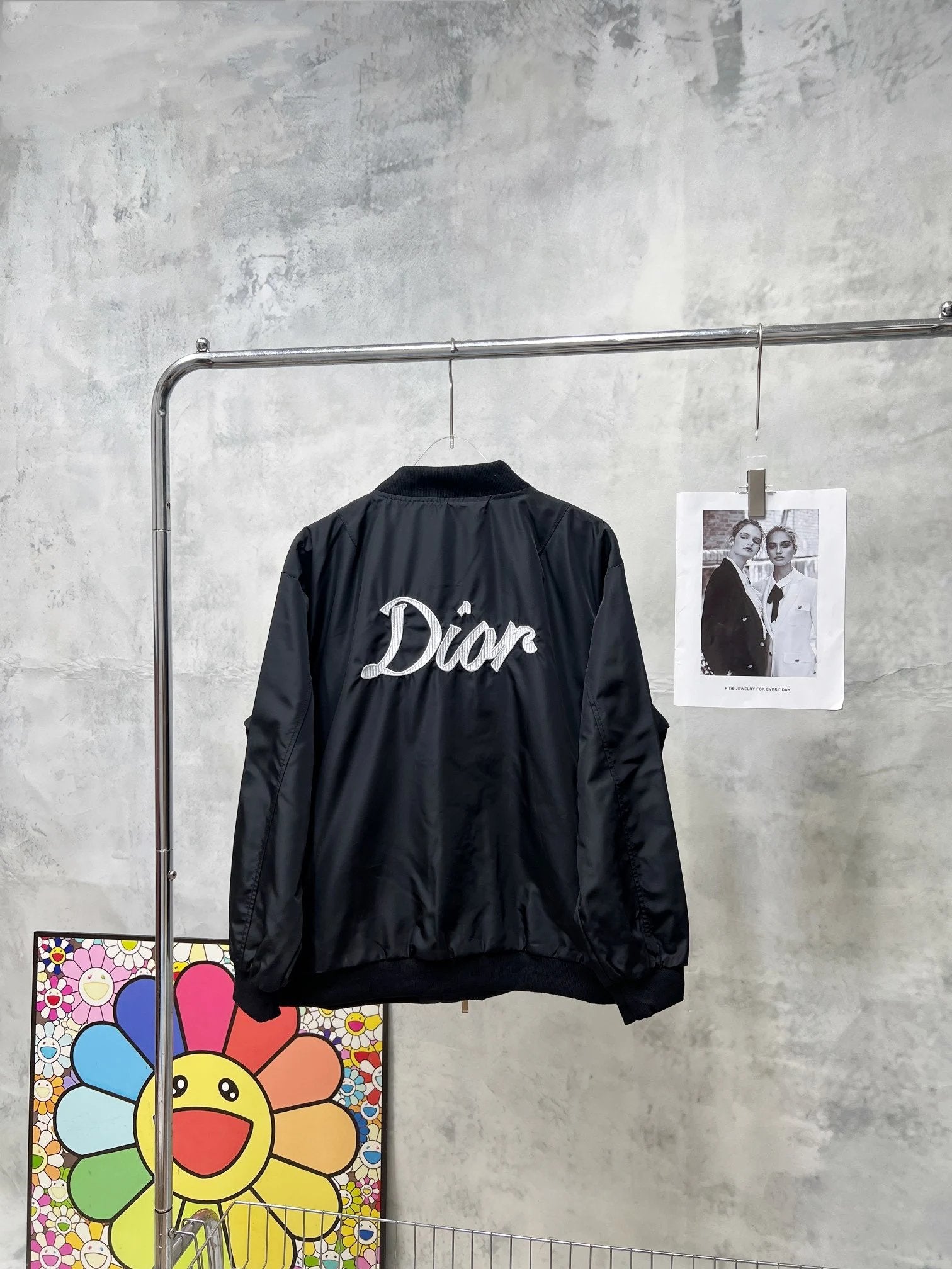 Dior Jackets Letter Embroidery Jacket Coat Casual Loose Versatile Stand Collar Windbreaker Baseball Jacket Sportswear Unisex24ss Autumn and Winter New Products