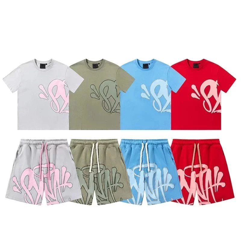 Syna World T-shirt D42Summer Hip-Hop Fashionable Brand Shorts Suit