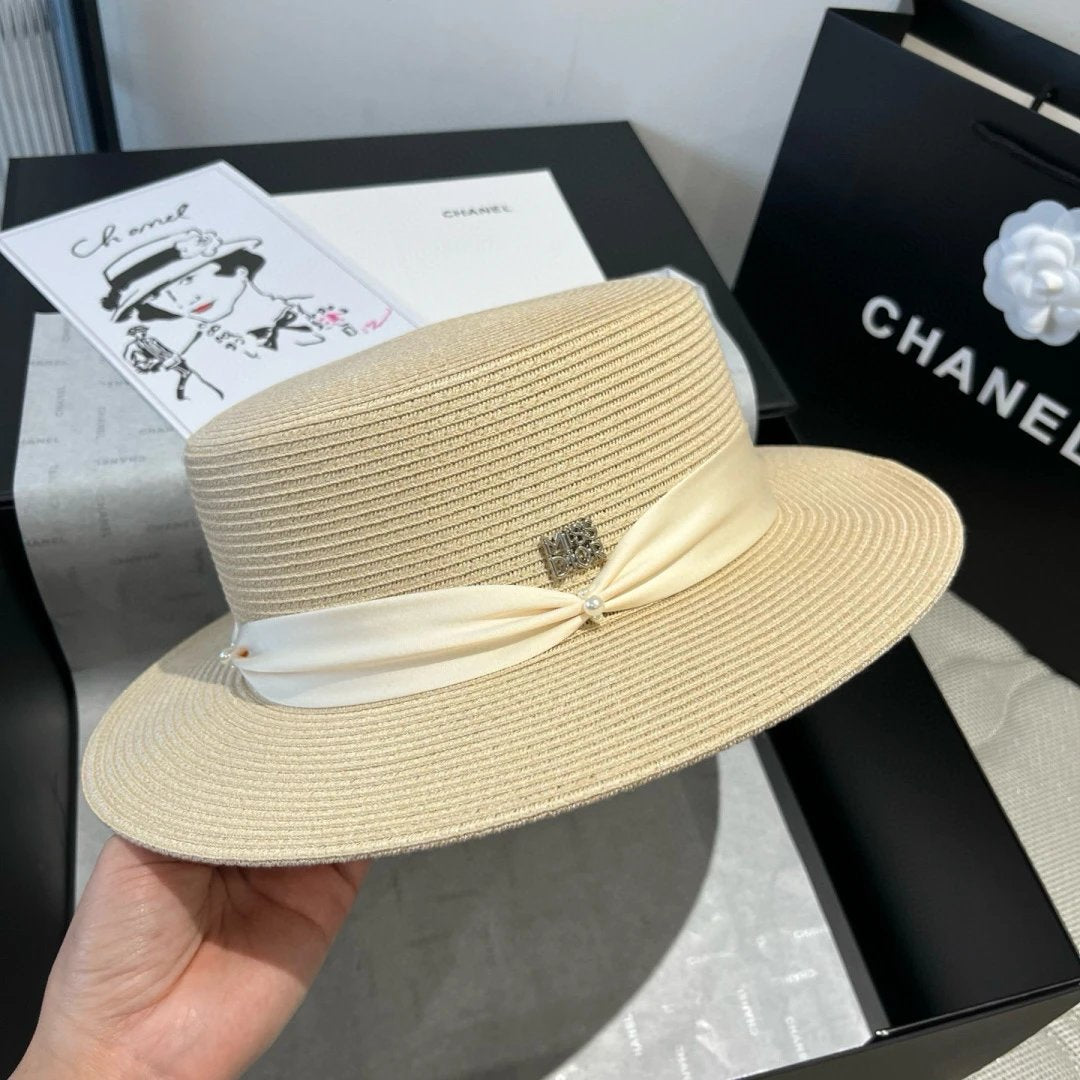 Dior Hat Brand Logo logo Fisherman Hat Straw Hat Casual Sun Protection Face Covering UV Protection Outdoor Versatile Flat Top Bucket Hat