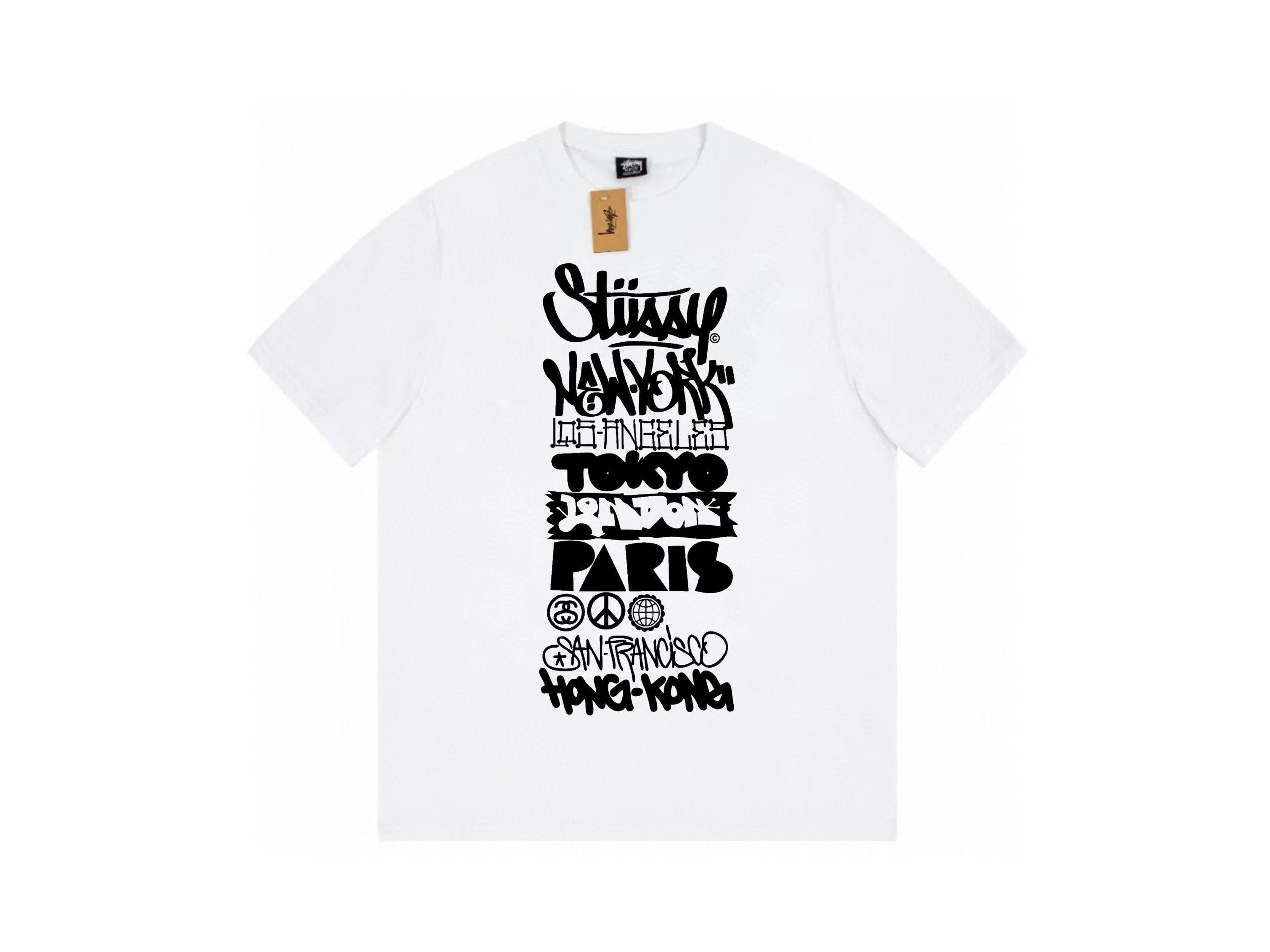 Stussy T-shirt Top Version Classic Basic logo Printed round Neck Loose Summer Couple Short Sleeve T T-shirt Fashion