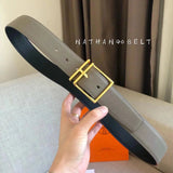 Hermes Belt Top version Belt Male4.0cm Import togo Belt Stainless Steel Hardware Belt Pin Buckle Men's Belt H Belt Loop Business Casual All-Match H Buckle Belt