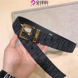 Dior Belt Men's Classic Belt Jacquard Letters logo Double-Sided Cowhide Casual Belt for Women