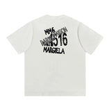 Maison Margiela T-shirt Digital Occlusion Print logo round Neck Short Sleeve25ss New Pure Cotton Unisex Style T T-shirt OS Loose Fit Base Shirt G Home Top Half Sleeve T-Shirt