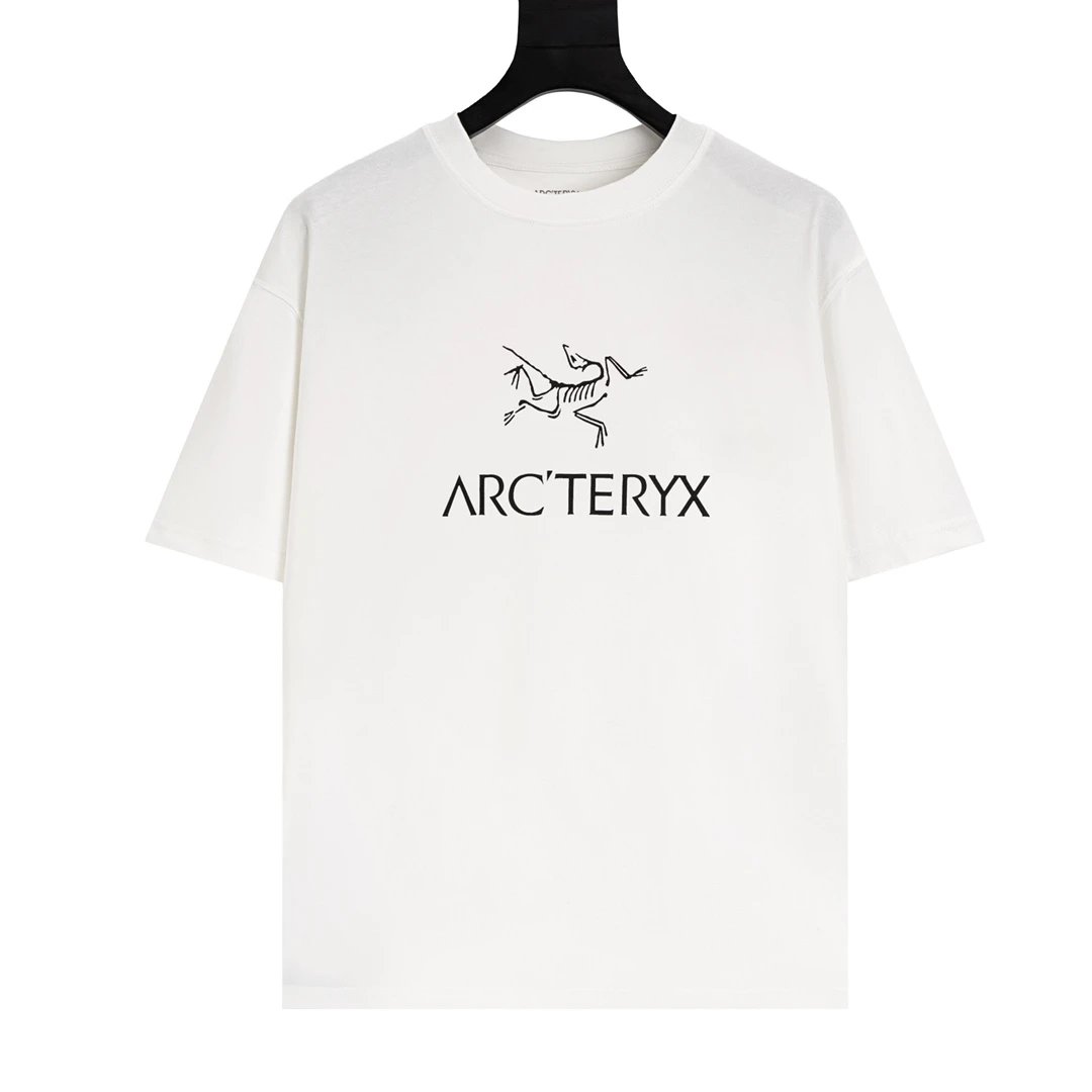 Arc'teryx T-shirt Chest Letter Pattern Print logo round Neck Short Sleeve25ss New Pure Cotton Unisex Style T Casual T-Shirt Base Layer Shirt OS Loose Fit Half Sleeve Top Plus Size