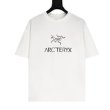 Arc'teryx T-shirt Chest Letter Pattern Print logo round Neck Short Sleeve25ss New Pure Cotton Unisex Style T Casual T-Shirt Base Layer Shirt OS Loose Fit Half Sleeve Top Plus Size