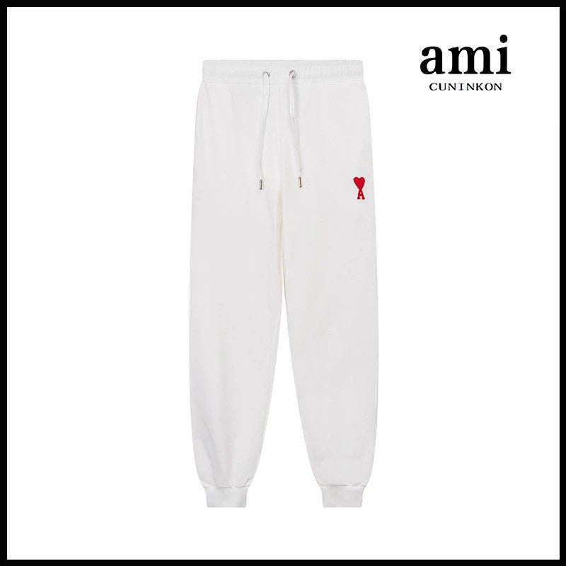 Ami Hoodie Ami Hoodie Couple Suit Classic Love Cotton Loose round Neck Raglan Hooded Sweater Leisure Tappered Trousers-CY