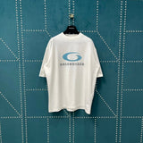 Balenciaga T-shirt Front Half Ring Totem Print logo round Neck Short Sleeve25ss New Pure Cotton Unisex Style T T-shirt OS Loose Fit Base Shirt Half Sleeve T-Shirt Top Half Sleeve