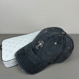Chrome Hearts Hat logo Baseball Cap Sun Protection Visor Cap Large Head Circumference Versatile Sports Hat Slimming Face Curved Brim Unisex Couple Style