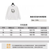 Dior Hoodie Chest Presbyopic Paste Cloth Embroidery round Neck Sweater for Men and Women