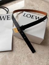 LOEWE Belt Top version Original Sample Women's Clothes Original Order Belt Width2.0cm Genuine Goods Quality Counter Full Set of Packaging Selected Imported First Layer Calfskin Leather Feel Comparable to Genuine Goods Boutique Letter Buckle Official Net S