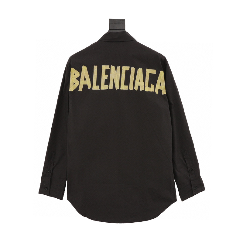 Balenciaga Shirt Back logo Printed Long-Sleeved Shirt for Men and Women