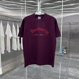 Burberry T-shirt Chest Letter Print logo round Neck Short Sleeve25ss New Pure Cotton Unisex Style T T-shirt OS Loose Fit Base Shirt Top Half Sleeve T-Shirt
