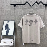 Chrome Hearts T-shirt Front and back Sanskrit letter print logo round Neck Short Sleeve25ss New pure cotton T Unisex T-Shirt OS Drop Shoulder Loose Fit Base Shirt Top T-Shirt Short Sleeve