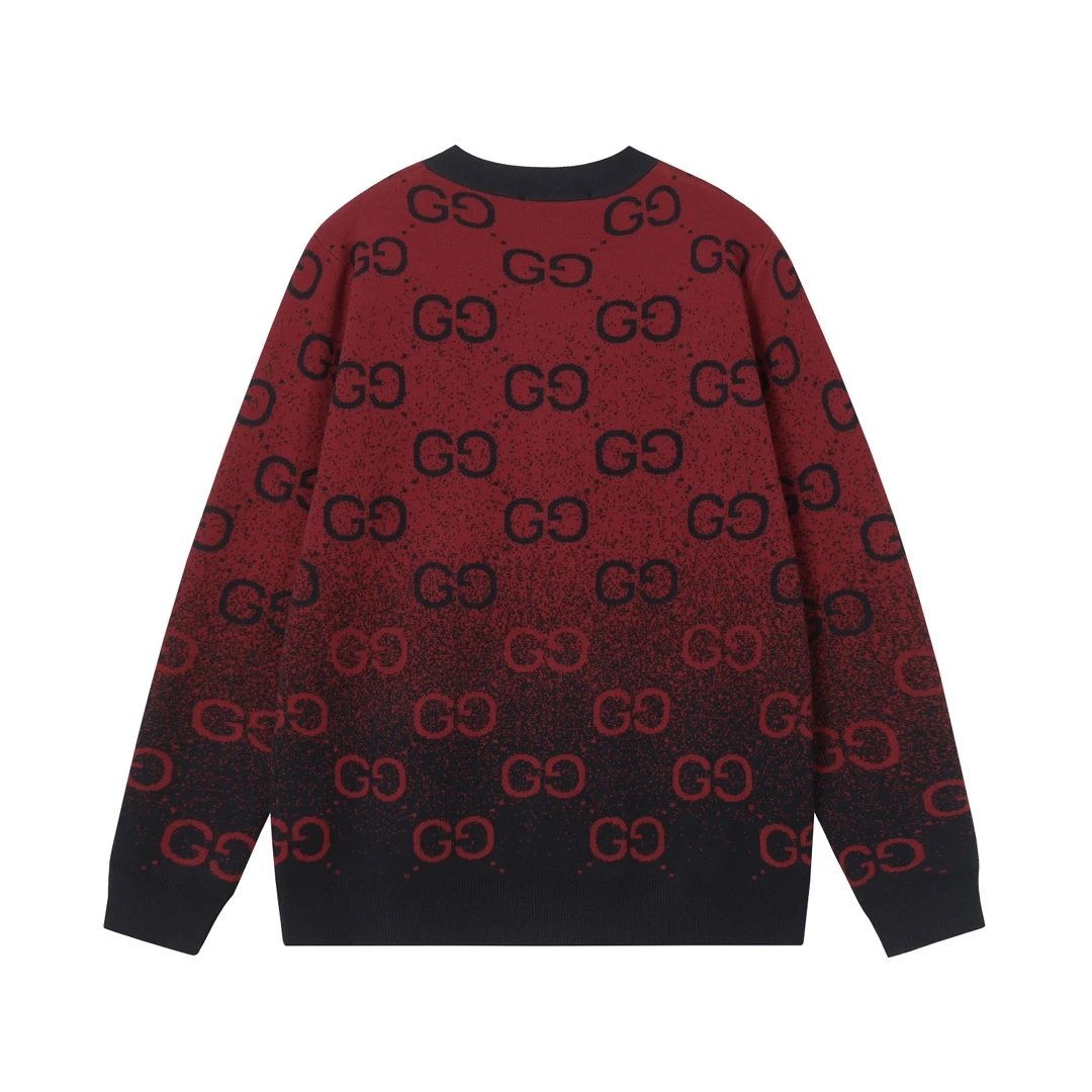 Gucci Sweater logo Knitted Cardigan v Sweater Collar Unisex Outerwear Long Sleeve Soft Lazy Style OS Loose Fit Thickened Jacket for Versatile Casual Wear