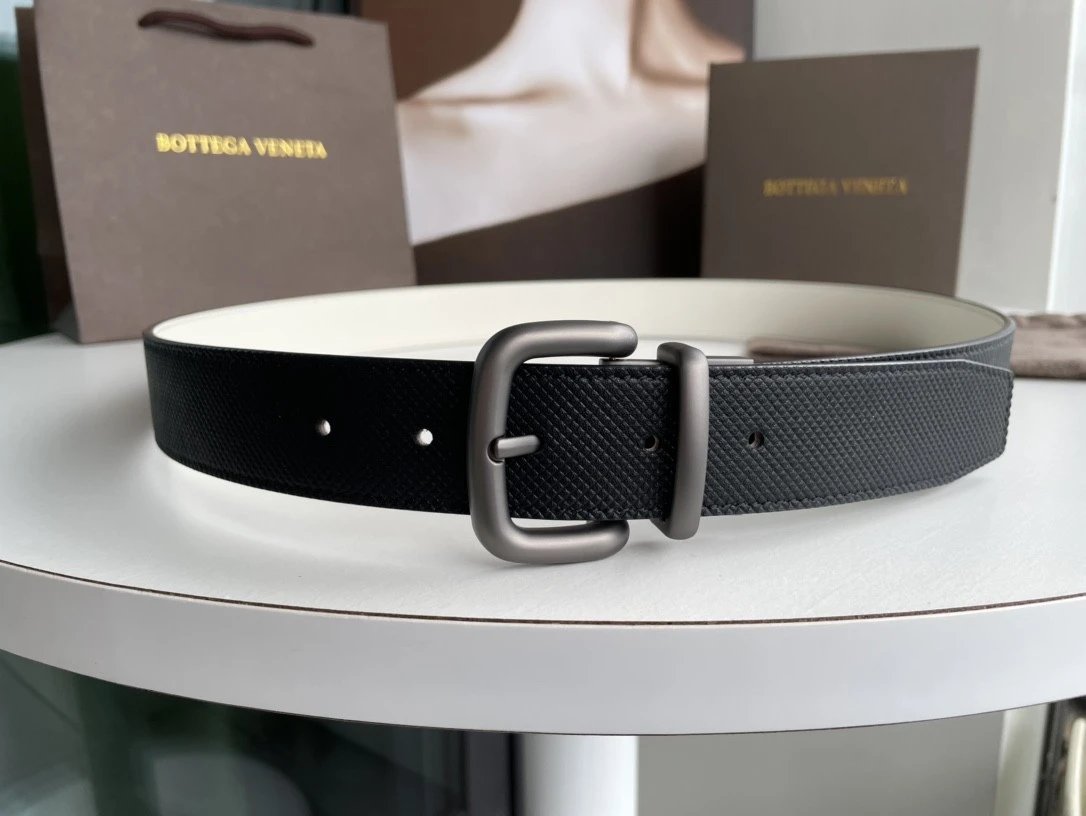 Bottega Veneta Belt 【First Layer Cowhide】Counter Version Free Packaging New Belt Men's First Layer Cowhide Hand-Woven Calfskin Belt Fashion All-Matching3.5cm Pant Belt Men and Women Business Casual Belt Belt Men's Leather Belt