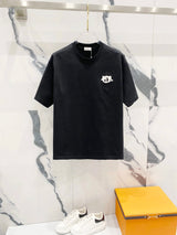 Dior T-shirt 3D Embroidered Letter on Chest logo round Neck Short Sleeve25ss New Pure Cotton Unisex Style T T-shirt OS Loose Fit Base Shirt Top Half Sleeve T-Shirt