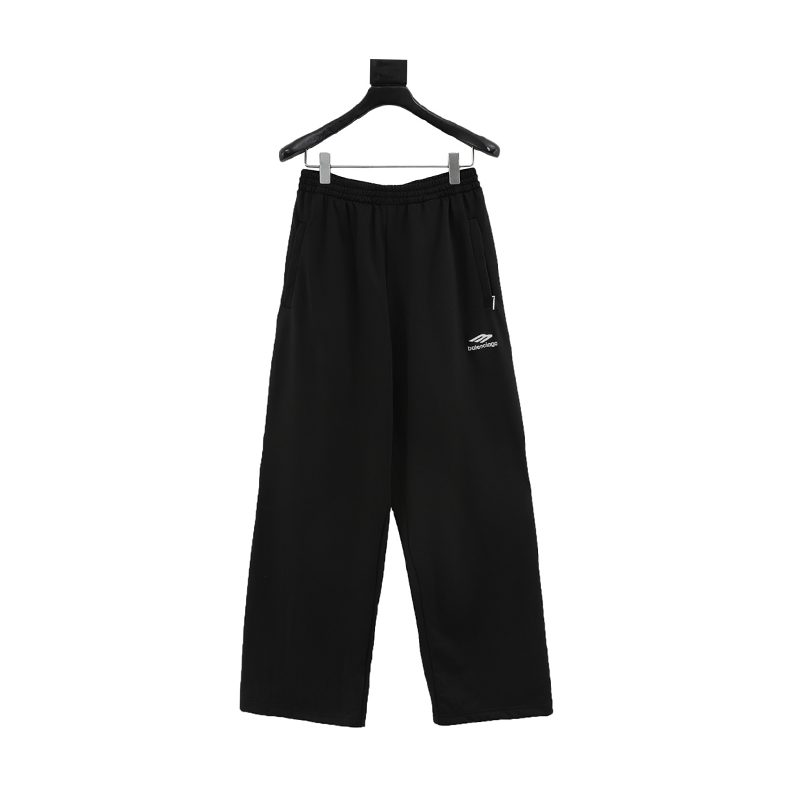 Balenciaga Sweatpants Small Embroidered Wide-Leg Trousers for Men and Women