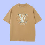 Louis Vuitton LV T-shirt Chest Earth Pattern Print logo round Neck Short Sleeve25ss New pure cotton T Unisex T-Shirt OS Drop Shoulder Loose Fit Base Shirt Top T-Shirt Short Sleeve