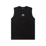 Balenciaga T-shirt Double Ring Letter Embroidery on the Chest logo Sleeveless Short Sleeve Sleeveless Vest25ss New Pure Cotton Unisex Base Shirt Top Half Sleeve T T-shirt OS Loose Fit T-Shirt