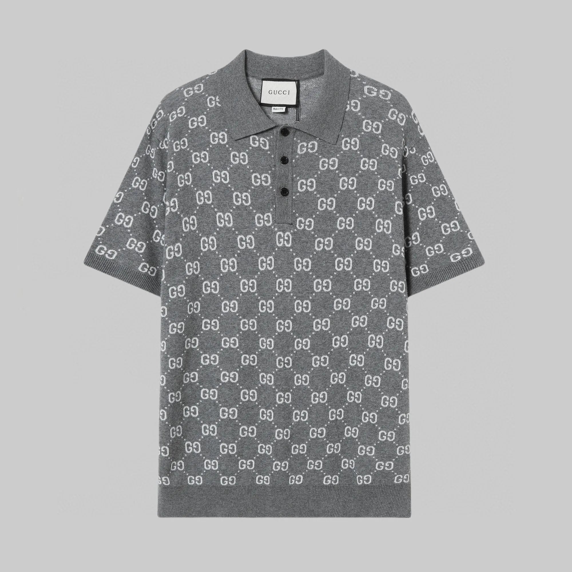 Gucci T-shirt over Printed Letters logo Jacquard POLO Shirt Lapel Short Sleeve25ss New Unisex Summer Short Sleeve OS Loose T Business Half Sleeve Shirt Plus Size T-Shirt