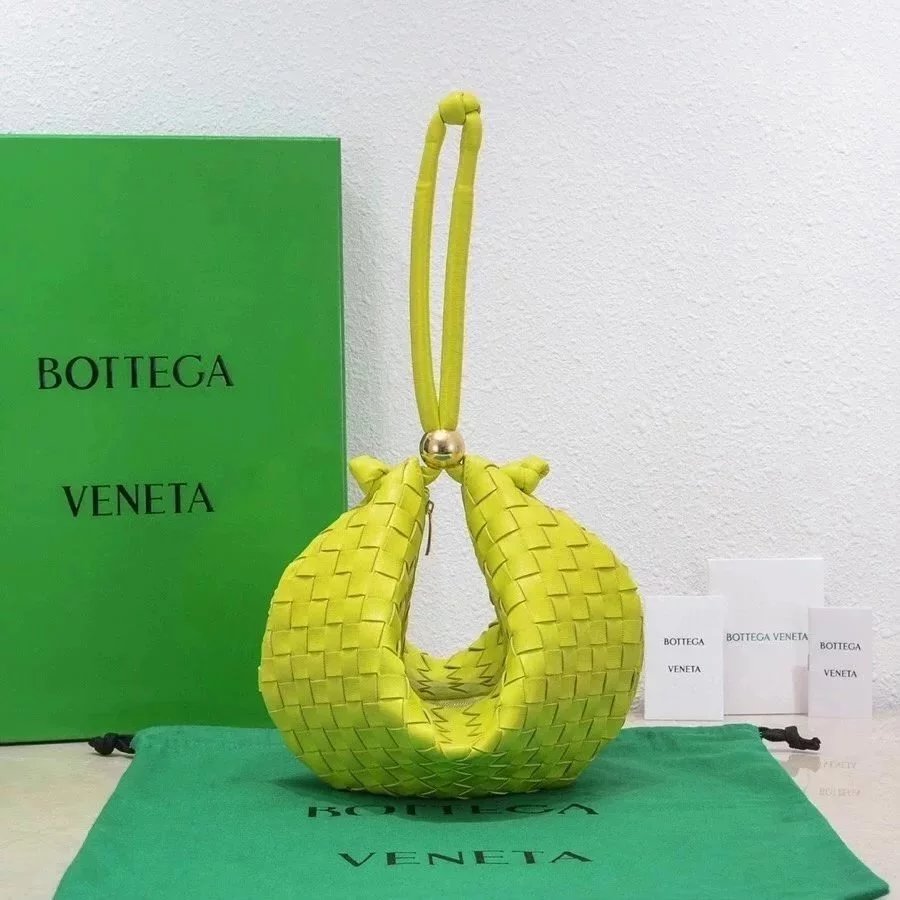 Bottega Veneta Women's Bag Top version 【Version Original Leather】Free Counter Packaging2022New TurnBagBottegaVeneta Golden ball jodie Underarm bag hobo Bag Ingot Bag Golden Balls Adjustable Buckle Brand New Woven Bag Women's Bag Golden Balls Bag Metal Bea