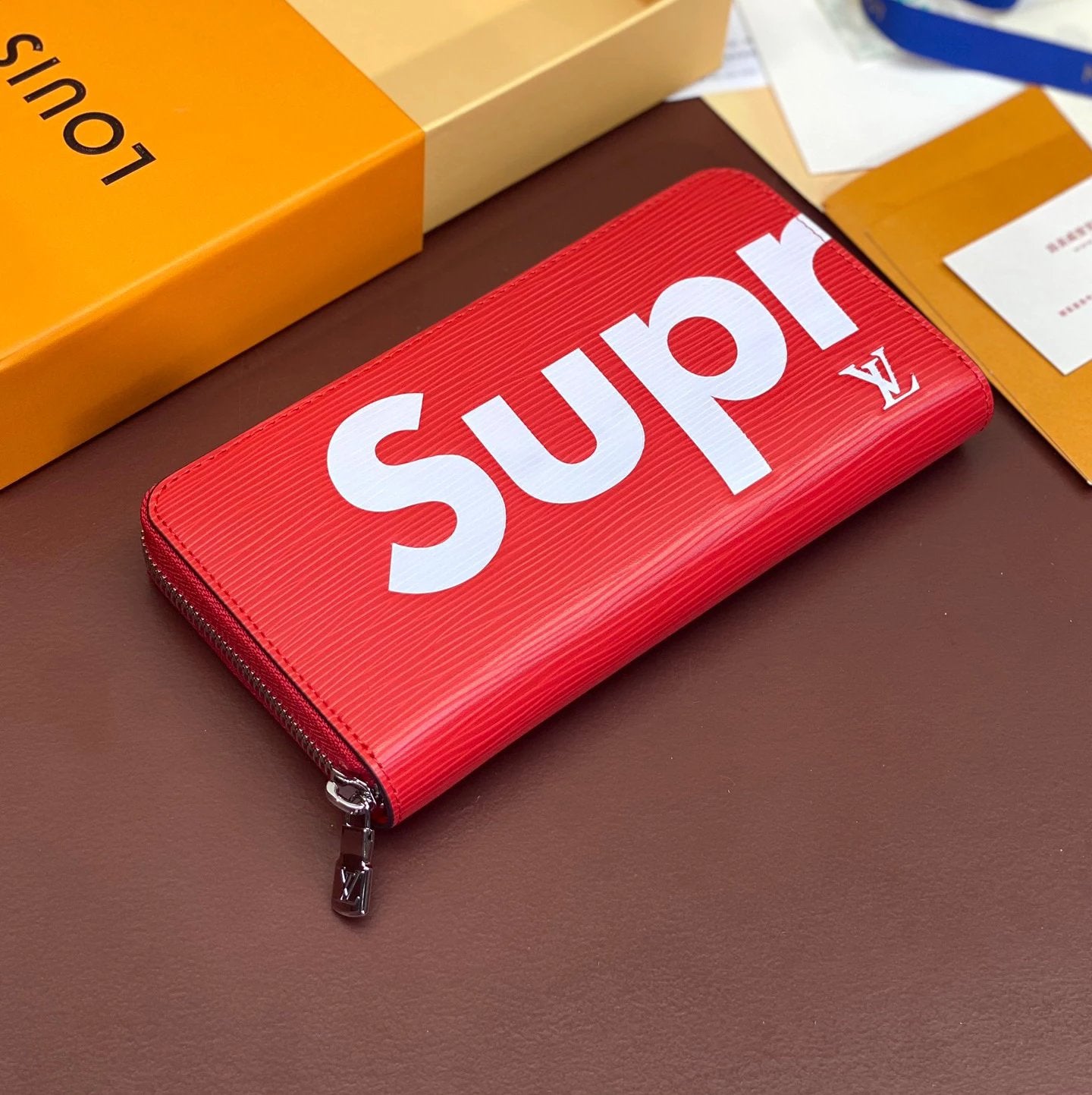 Louis Vuitton LV Wallets/Clutches Top version 【Original Leather】Men's and Women's Wallet Full Series M67541M67542M67543M67544M67548supreme Series Water Ripple Leather Silk Screen Wallet Card Holder the Suit Wallet Long Wallet Handbag