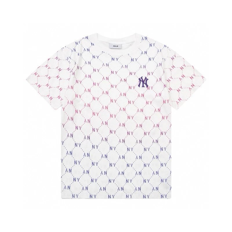 MLB T-shirt Top Version Counter Same Style Pure Cotton Summer Men's and Women's Same Fashion Loose All-Matching2024New Short Sleeve T T-shirt