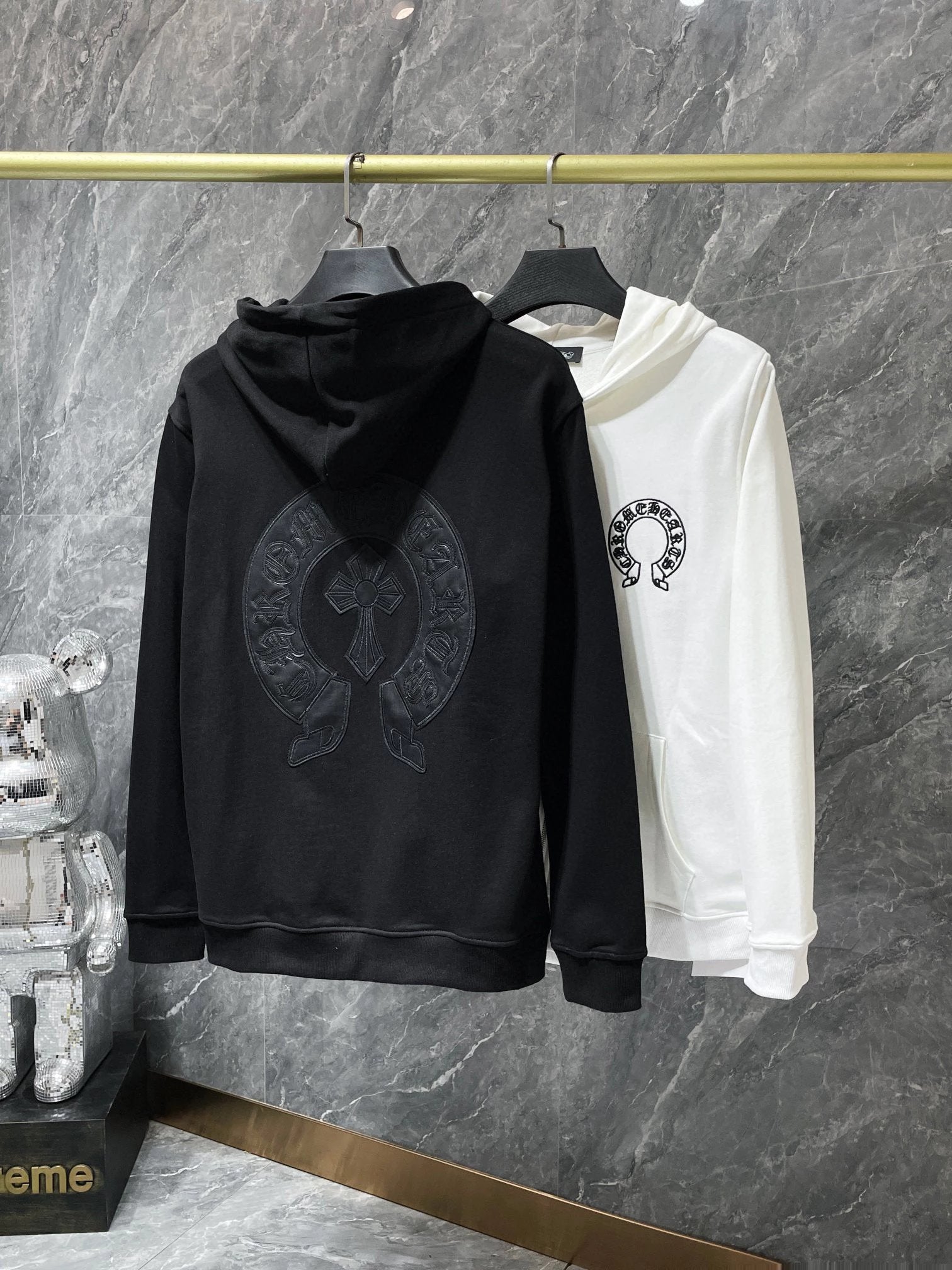 Chrome Hearts Hoodie Top Version Fashion Brand Popular Embroidered Hoodie Women Loose Men ins Trendy Hoodie Long Sleeve Pure Cotton Couple