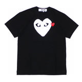 Rei Kawakubo T-shirt Top Version Japanese Classic Embroidery Love T T-shirt Men and Women Couple Casual round Neck Short Sleeves Fashion Brand