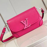 Louis Vuitton LV Women's Bag Top version 2022New Original Order BUCI Handbag Full Leather Water Ripple Stitching Lychee Pattern Women's Bag Shoulder Crossbody Portable Underarm Bag M59386Black m59457White m59459m59460Rose Red