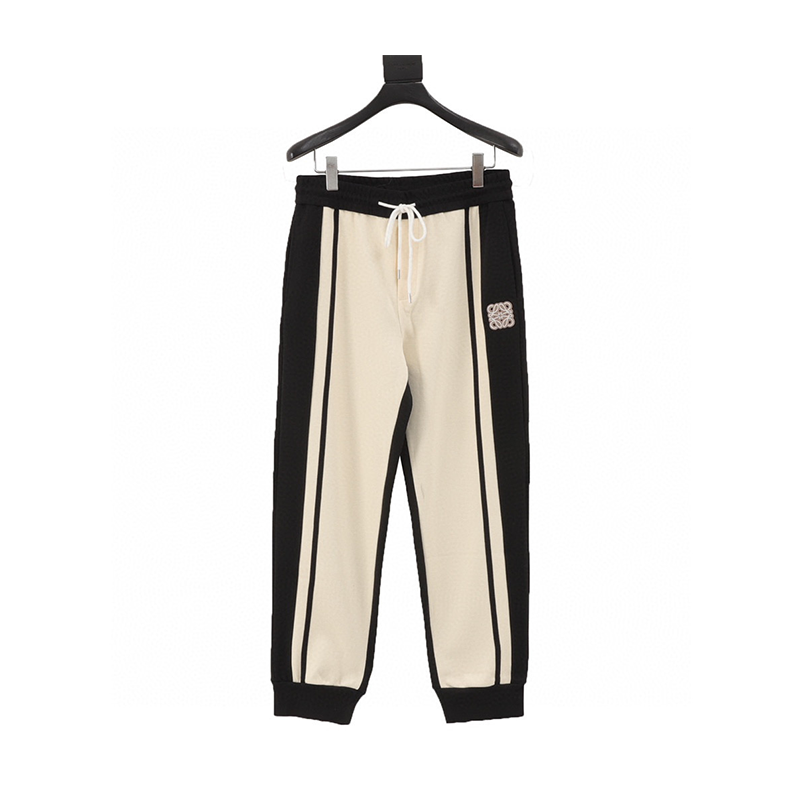 LOEWE Sweatpants Color block embroidery logo Trousers for Men and Women