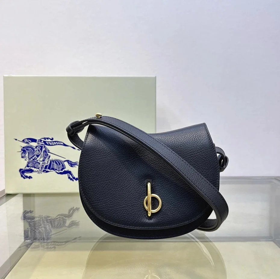 Burberry Women's Bag Top version 【Super Original High Version】Same Style Ring as Gianna Jun Plaid24New RockingHorse Handbag Women's Bag New Selenodont Bag Hobos Crossbody Shoulder Bag