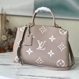 Louis Vuitton LV Women's Bag Top version M45811Black Gray Old huaGrandPalais Handbag Grain Leather Embossed Travel Bag Shoulder Crossbody Handbag Hand-Held Elbow Bag Women's Bag