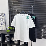Burberry T-shirt Chest Letters logo round Neck Short Sleeve25ss New Pure Cotton Unisex Style T T-shirt OS Loose Fit Base Shirt Top Half Sleeve T-Shirt