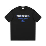 Burberry T-shirt Chest Letter Print logo round Neck Short Sleeve25ss New Pure Cotton Unisex Style T T-shirt OS Loose Fit Base Shirt Top Half Sleeve T-Shirt