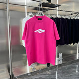 Balenciaga T-shirt Three-Dimensional Silicone M Round Neck Short Sleeve Pure Cotton Unisex T Shirt Bottoming Shirt OS Loose Fit T-Shirt