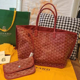 Goyard Bag Top version Tote Tote Bag Shopping Bag Mother and Child Bag Double-Sided Leather Double-Sided Available Handbag Shoulder Bag Underarm Women's Bag