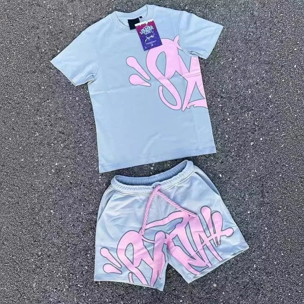 Syna World T-shirt D42Summer Hip-Hop Fashionable Brand Shorts Suit