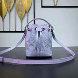 Louis Vuitton LV Women's Bag Top version New Hot Sale M41463M81626Mini NanoNoéHandbag Summer Stars SummerStardust Series Super Mini Inkjet Embossed Leather Handbag Shoulder Bag Cross Body Bucket Bag Mini Women's Handbag Hand Bag