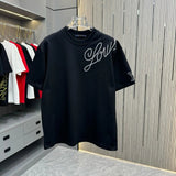 Louis Vuitton LV T-shirt Side Letter Embroidery logo round Neck Short Sleeve25ss New pure cotton T Unisex T-Shirt OS Loose Fit Base Shirt Top Half Sleeve T-Shirt