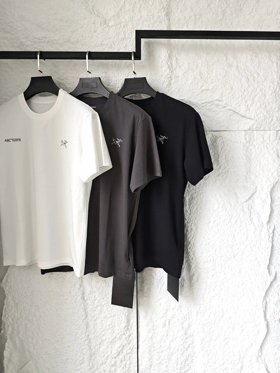 Arc'teryx T-shirt Front Double Label Print logo round Neck Short Sleeve25ss New Pure Cotton Unisex Style T T-shirt OS Loose Fit Base Shirt Top Half Sleeve T-Shirt