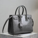 YSL Women's Bag Top version 【Super Original Leather】New File Holder Series sacdejour Tote Bag Crocodile Pattern Cowhide Portable Large Tote Tote Bag Yang Shulin SDJ File Holder Shopping Bag Women's Handbag Large Capacity Women's Bag Handbag
