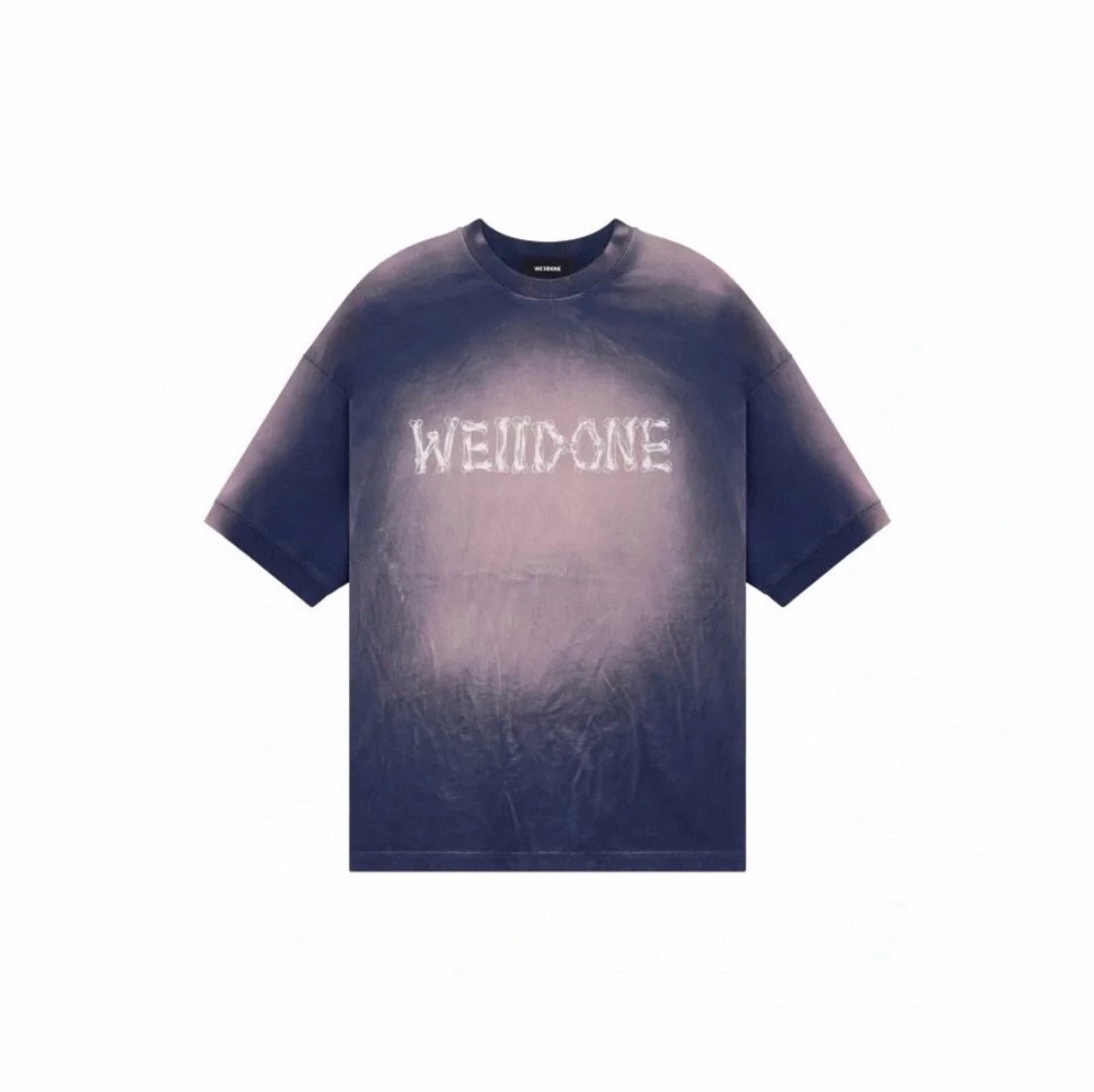 We11done T-shirt Top Version Gradient Tie-Dye Bone Feeling LOGO Letter Print Loose American round Neck Short Sleeve T T-shirt