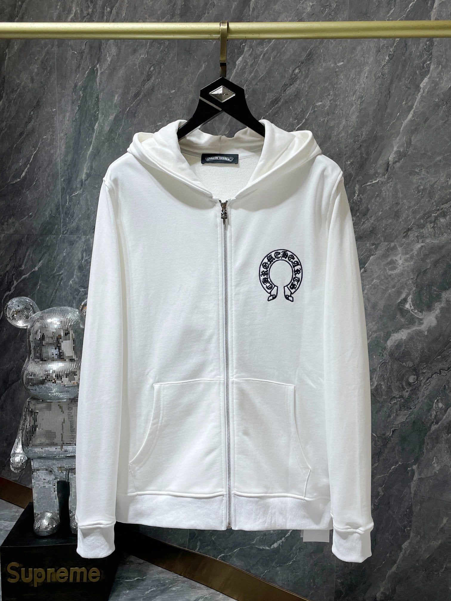 Chrome Hearts Hoodie Top Version Fashion Brand Popular Embroidered Hoodie Women Loose Men ins Trendy Hoodie Long Sleeve Pure Cotton Couple