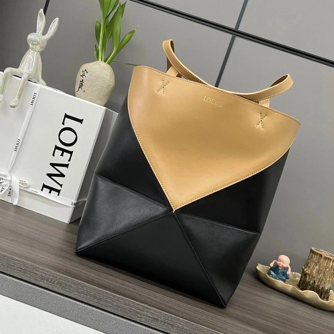 LOEWE Women's Bag Top version 【Kowloon Leather Premium Edition】23New PuzzleFold Handbag Folding Underarm Bag Tote Bag Shopping Bag Handbag Men's and Women's Bags mini Small Tote Bag Oversized Shopping Bag Big Tote tote Bag